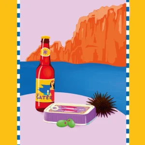 Affiche A4 - Marseille : Apéro aux Goudes