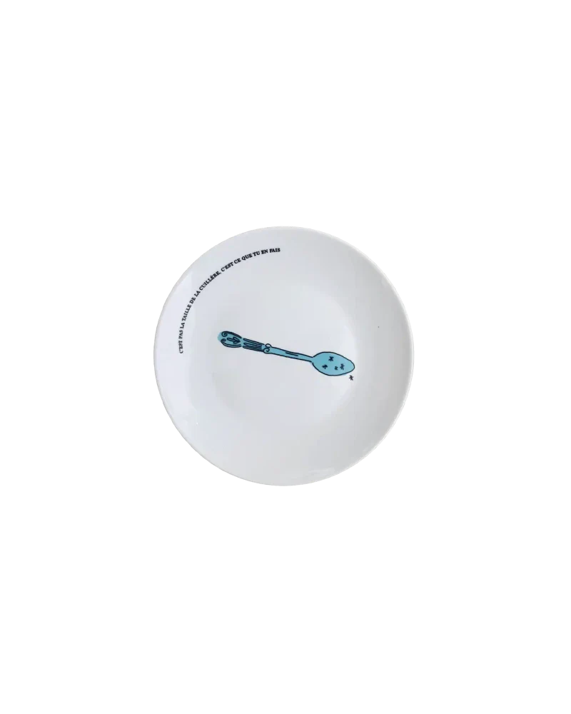 Petite assiette en porcelaine Cuillère - Lot de 4