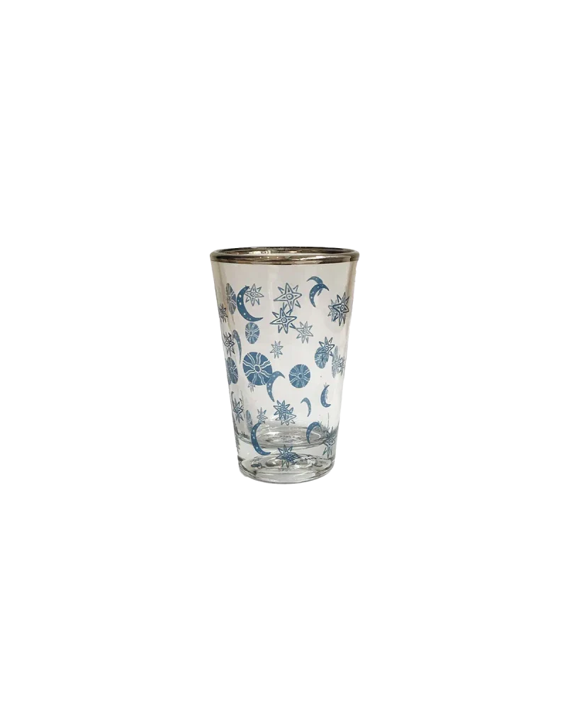 Verres à thé avec motifs astraux bleus - Lot de 4 – Image 4
