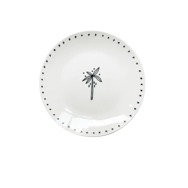 Petite assiette en porcelaine Palmier - Lot de 4 – Image 2