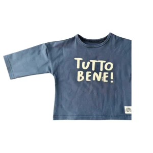 Tshirt Manches longues bleu denim Tutto Bene ! - Moomie
