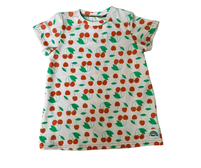 Robe classique en coton bio avec imprimé cerises – Image 2