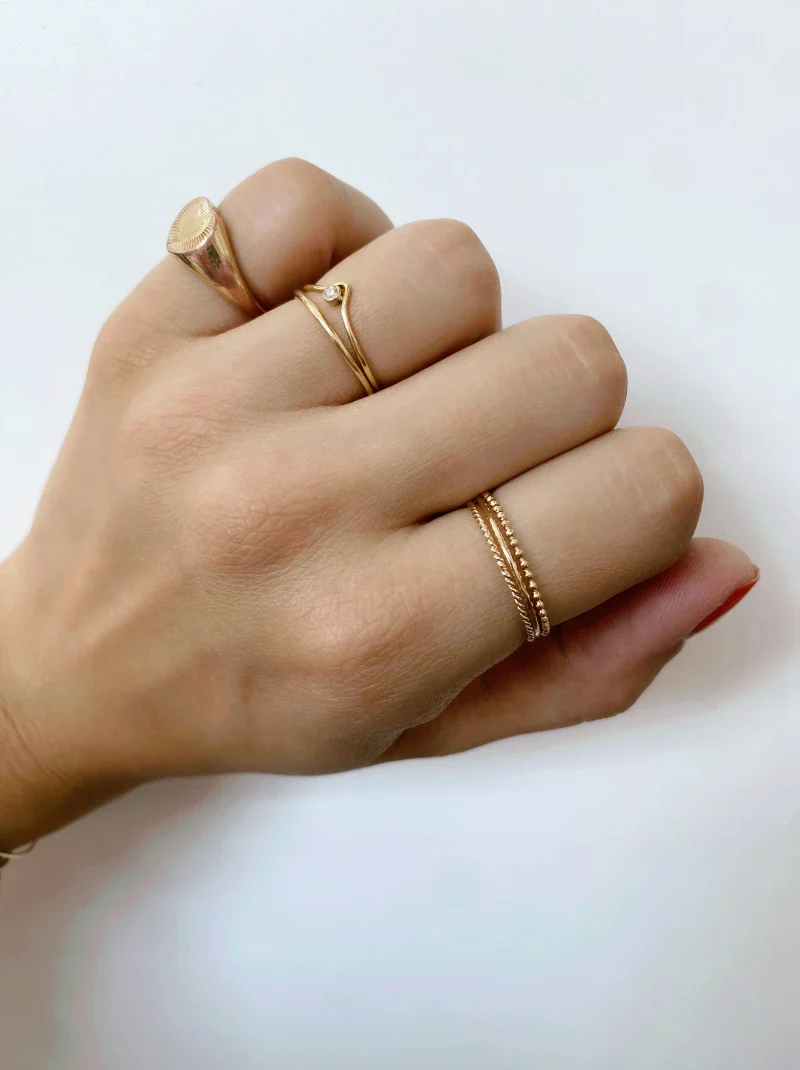 Bague "Semainier Dolce Weekend" en plaqué or – Image 3