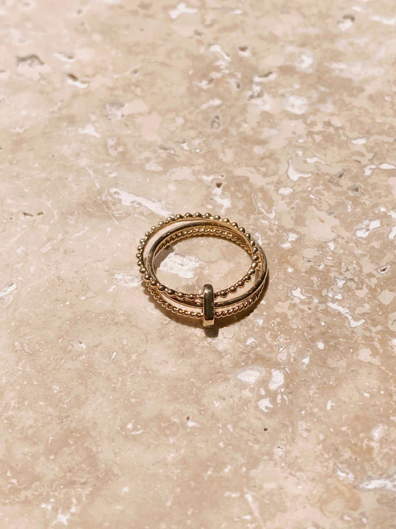 Bague "Semainier Dolce Weekend" en plaqué or – Image 4