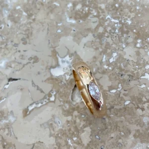 Bague doré "Pneu Navette"