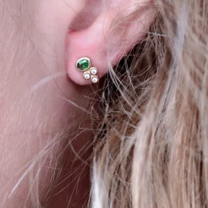 Boucles d'Oreilles à clipper en laiton plaqué or - Clover