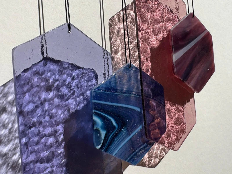 Suspension en verre géométrique fait main – Image 4