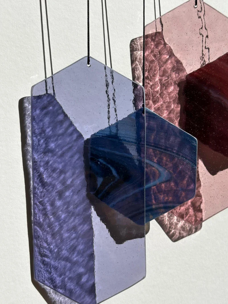 Suspension en verre géométrique fait main – Image 6
