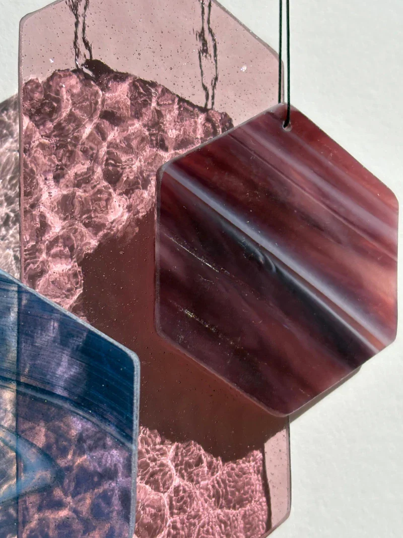 Suspension en verre géométrique fait main – Image 8