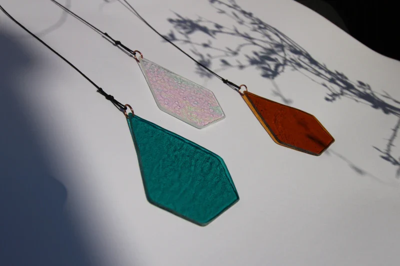 Décoration pendentif en Verre de Cathédrale Fait Main – Image 9