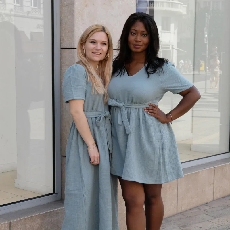 Robe toutes saisons en triple gaze de coton bio – Image 7