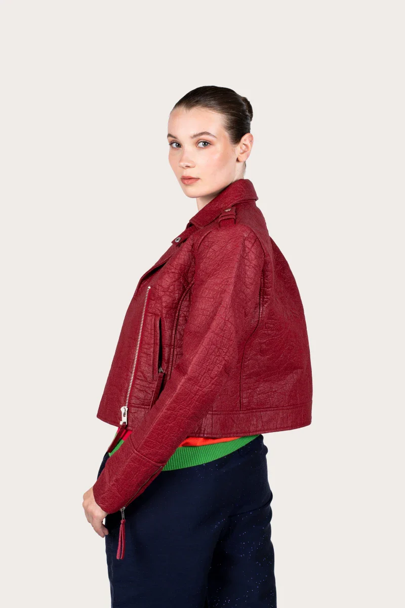 Perfecto rouge en fibre d’ananas bio