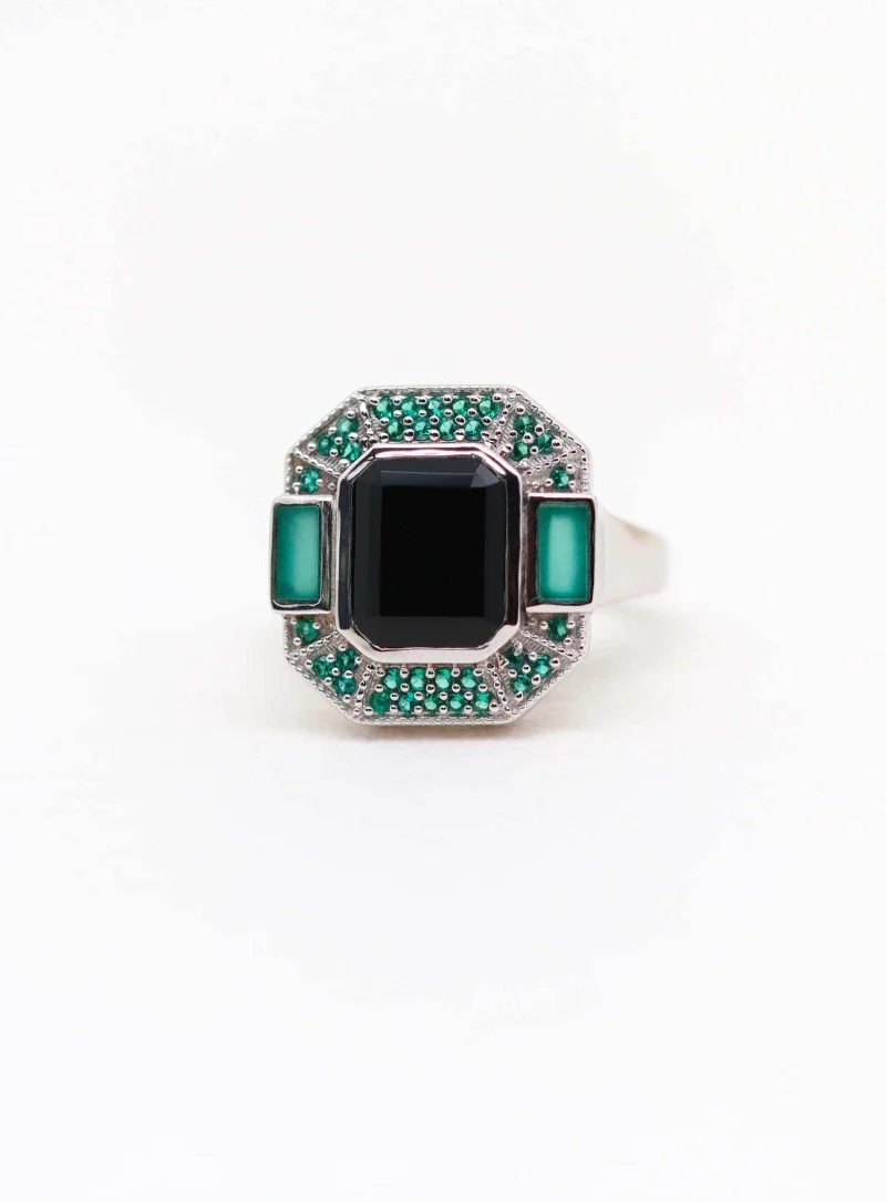 Bague Célestine Argent 925 Onyx noir – Image 7