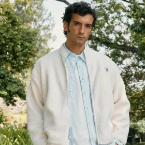 Veste polaire végane et unisexe sherpa crème