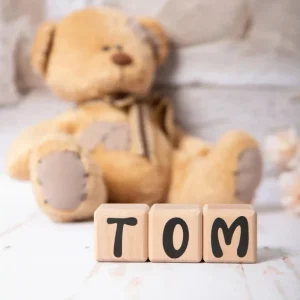 Alphacubes en bois lot de 3 de 5cm x 5cm avec 47 Stickers noirs