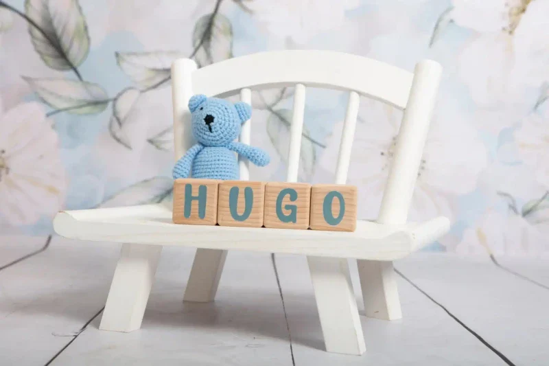 Alphacubes en bois lot de 4 Cubes de 5cm x 5cm avec 55 Stickers gris – Image 3