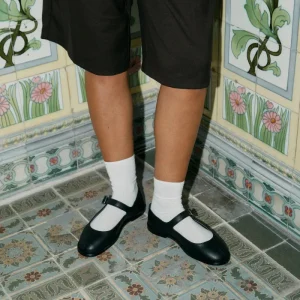 Ballerines plates véganes unisexe - Gaia noir