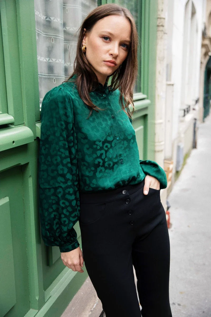 Pantalon taille haute noir - Avena – Image 3