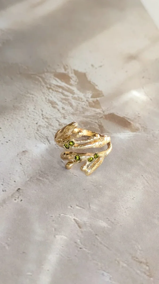 Bague feuilles d'olivier - L'olivera