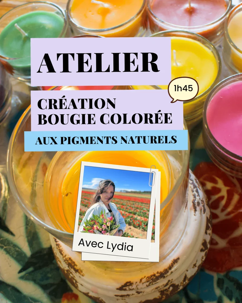 Atelier Création : Bougies végétales colorées – Image 2