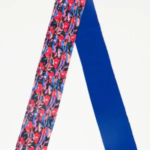 Bandeau réversible à motif floral et bleu