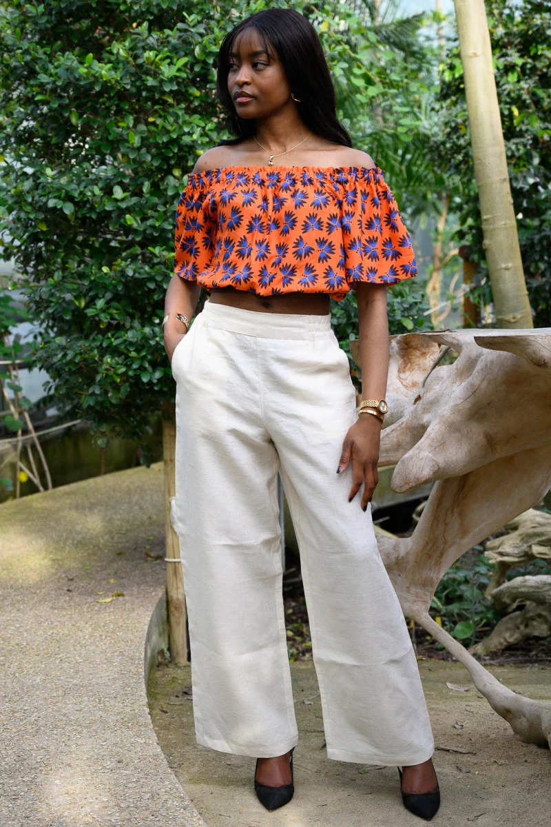 Pantalon en lin Beige – Image 2