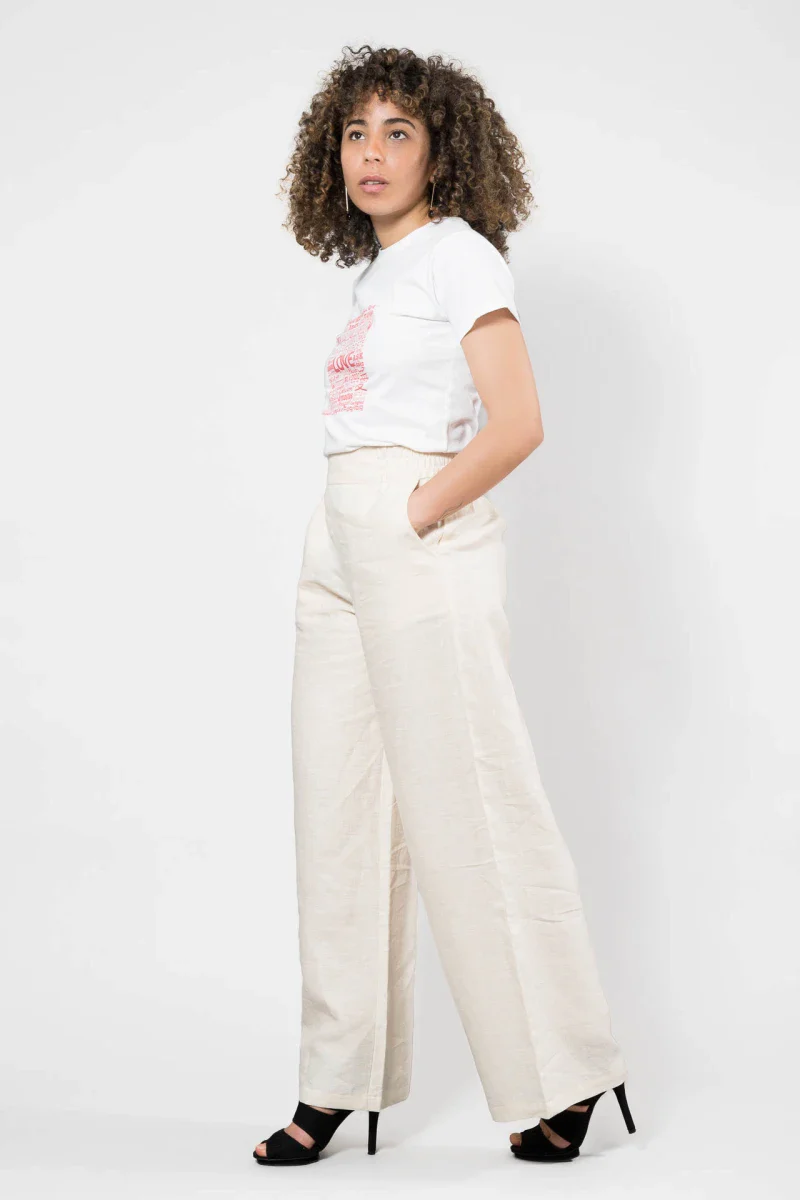 Pantalon en lin Beige – Image 3