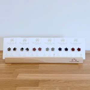 Boucles d'oreilles à clips en feutrine pailletées - Fleurs