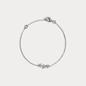 Bonpoint x Stone bracelet enfant trois étoiles or blanc