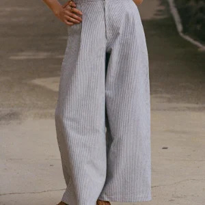 Pantalon Justine - Rayures bleues