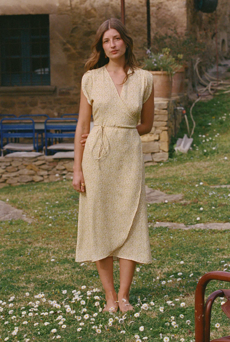 Robe Inès - Imprimé Fleurs jaunes – Image 2