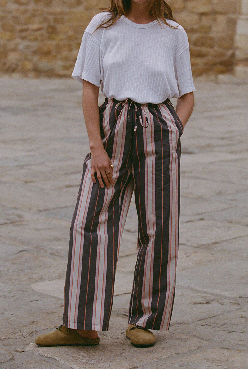 Pantalon Mathilde - Rayures prune – Image 3