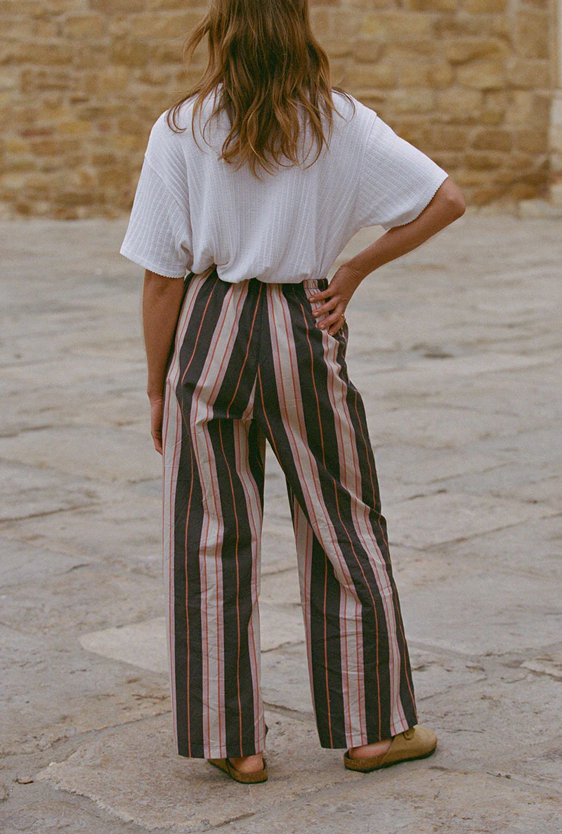 Pantalon Mathilde - Rayures prune – Image 4