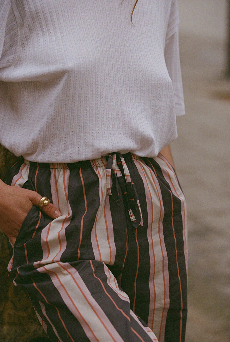 Pantalon Mathilde - Rayures prune – Image 5