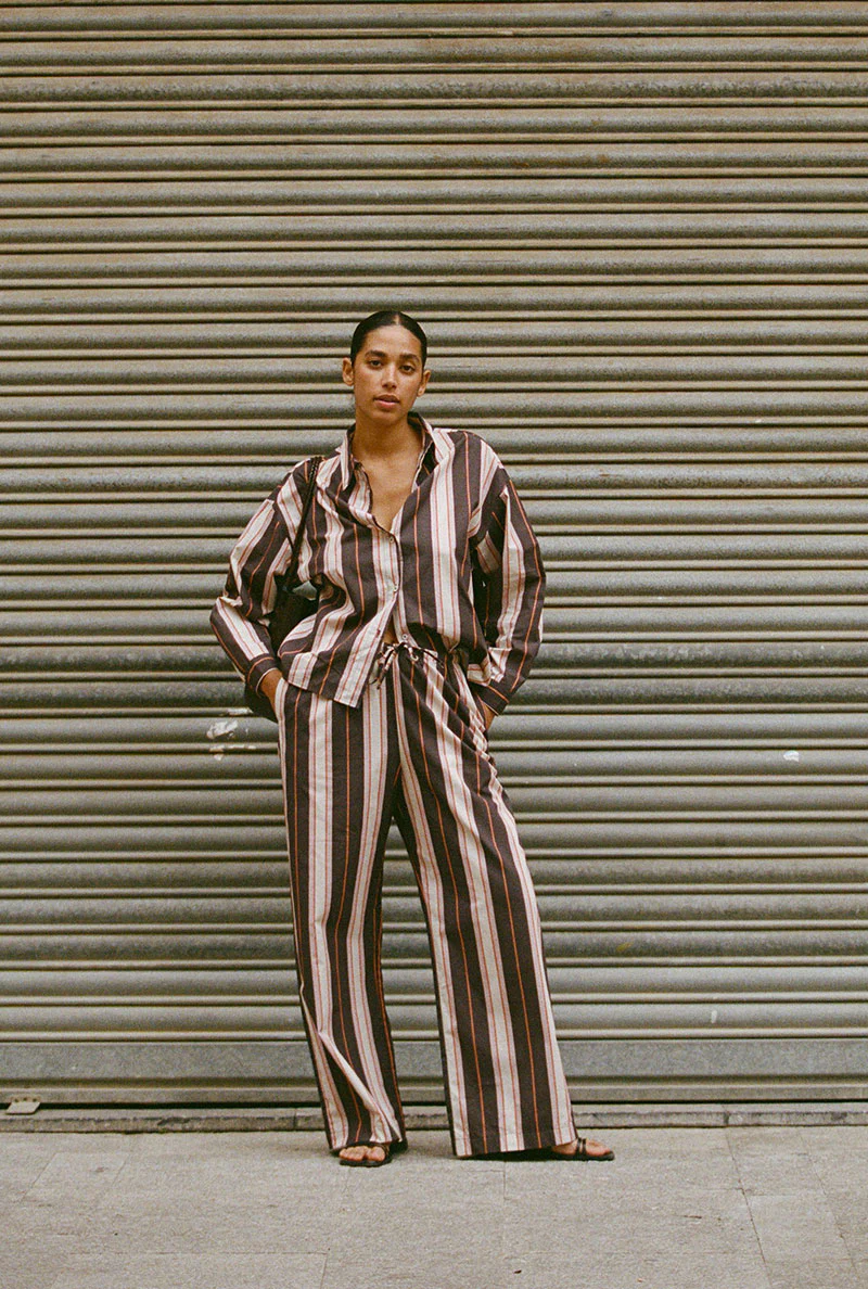 Pantalon Mathilde - Rayures prune – Image 6