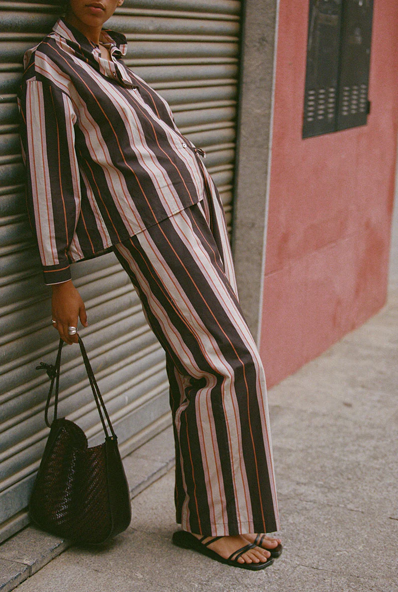 Pantalon Mathilde - Rayures prune – Image 7