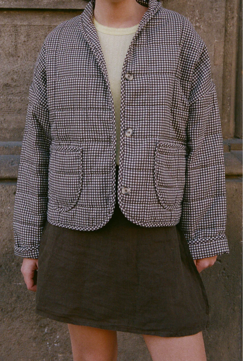 Veste Maia - Vichy Marron – Image 2