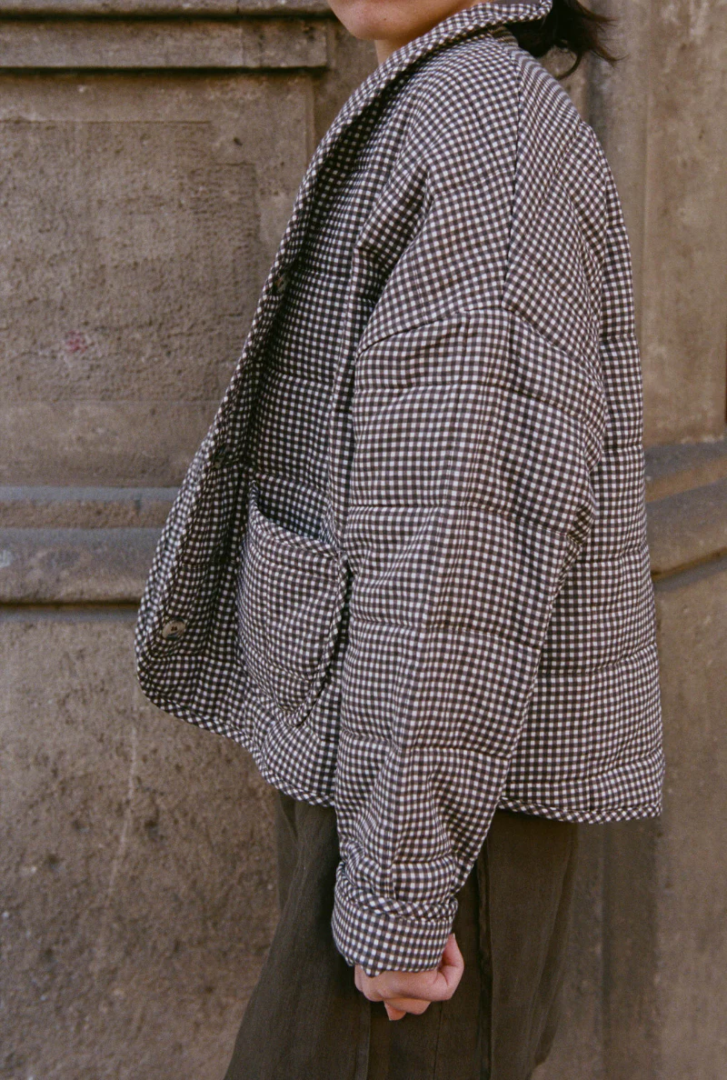 Veste Maia - Vichy Marron – Image 3