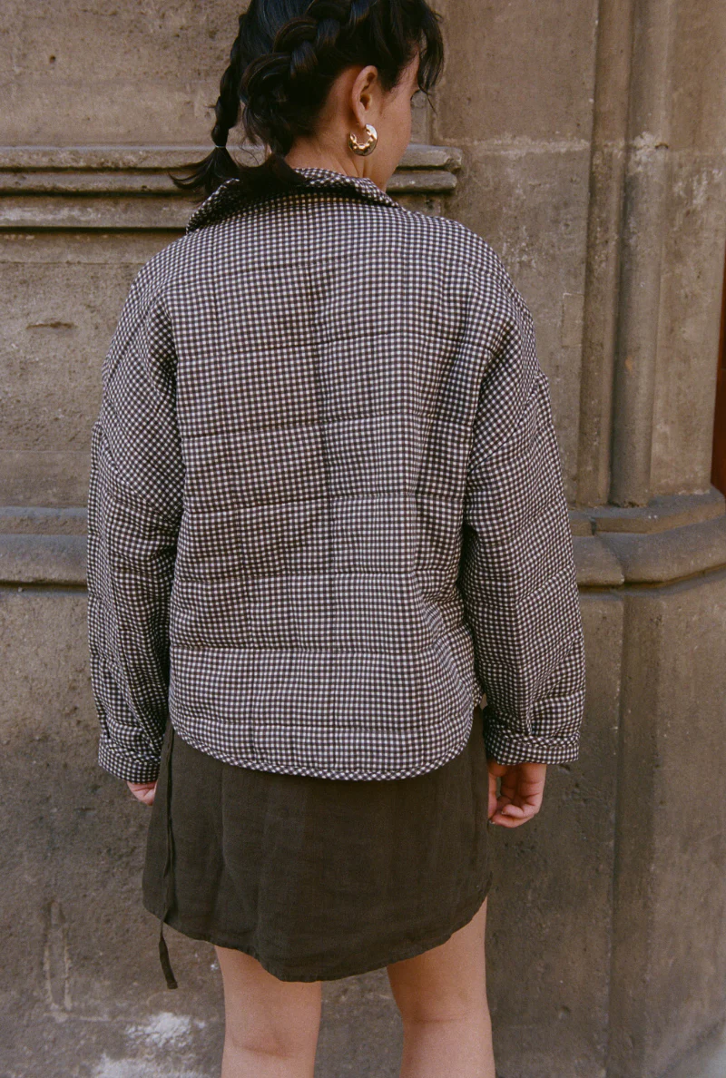 Veste Maia - Vichy Marron – Image 4