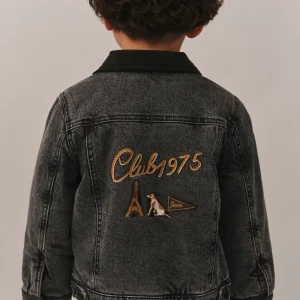 Veste Eddis avec broderie au dos en coton biologique