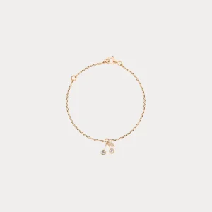 Bonpoint x Stone bracelet enfant cerise or rose