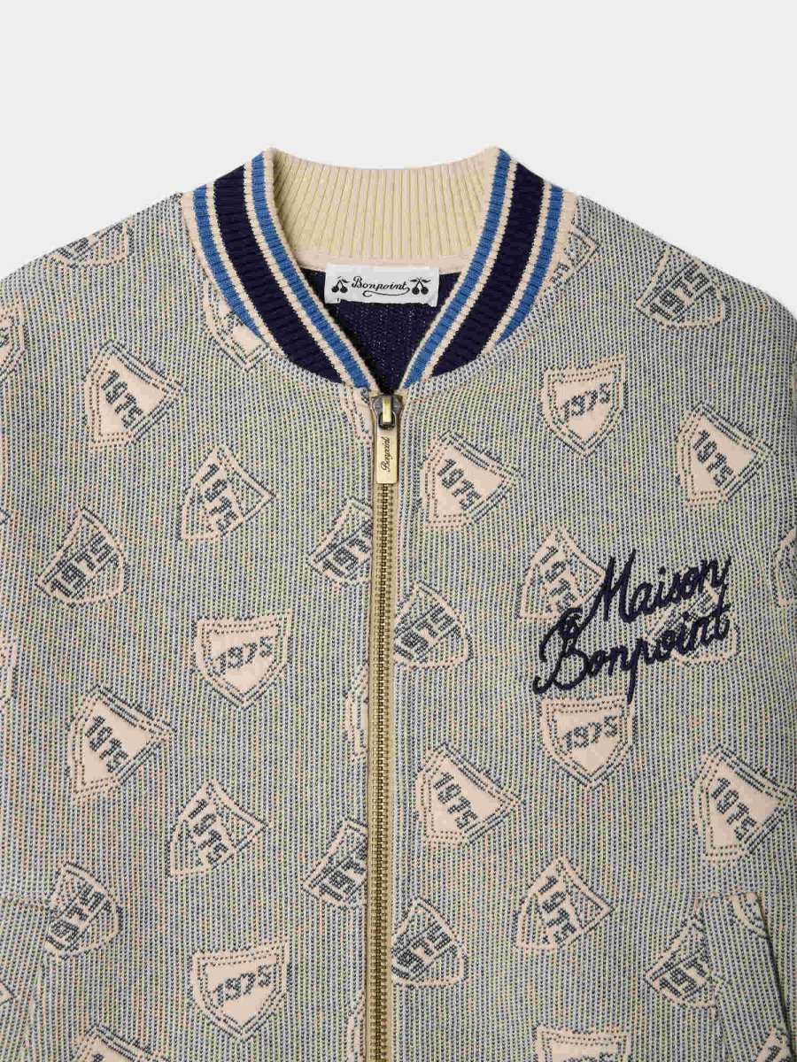 Veste matelassée Lantern jacquard brodé en coton biologique – Image 4