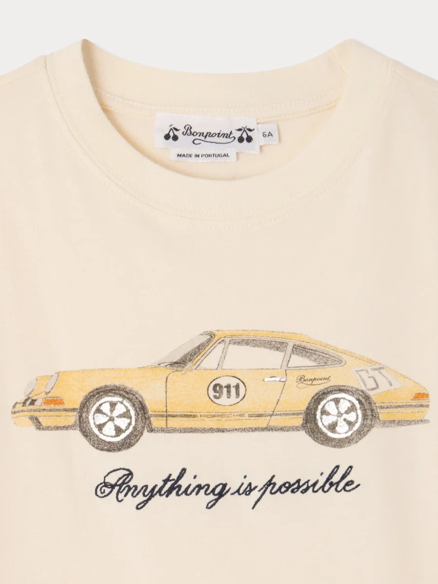 Bonpoint x Porsche T-shirt Thibald imprimé en coton biologique – Image 4