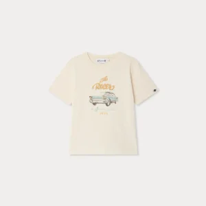 T-shirt Thibald imprimé voiture en coton biologique