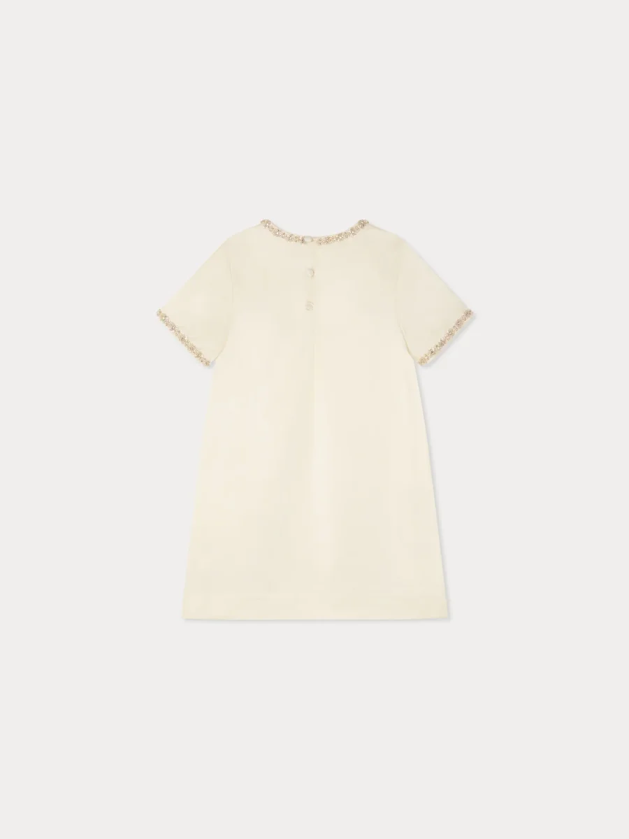 Robe Lanelle strass et perles brodés main en coton biologique et viscose – Image 4