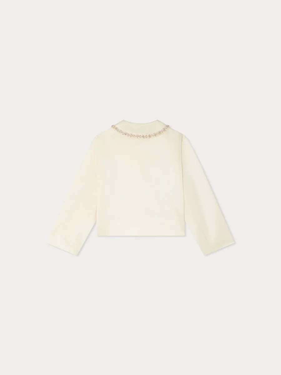 Veste Laelia strass et perles brodés main en coton biologique et viscose – Image 4