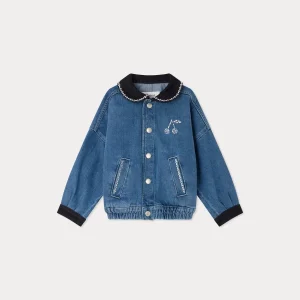 Veste en denim Lala à strass