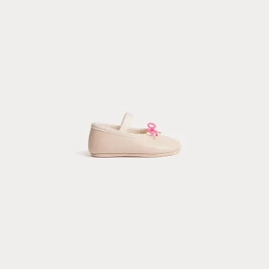 Babies souples Opéra en cuir rose