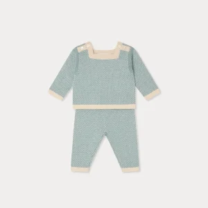 Ensemble Joe col carré à maille fantaisie