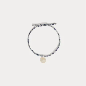 Bracelet Laiken fleurs bleues en tissu Liberty en coton biologique